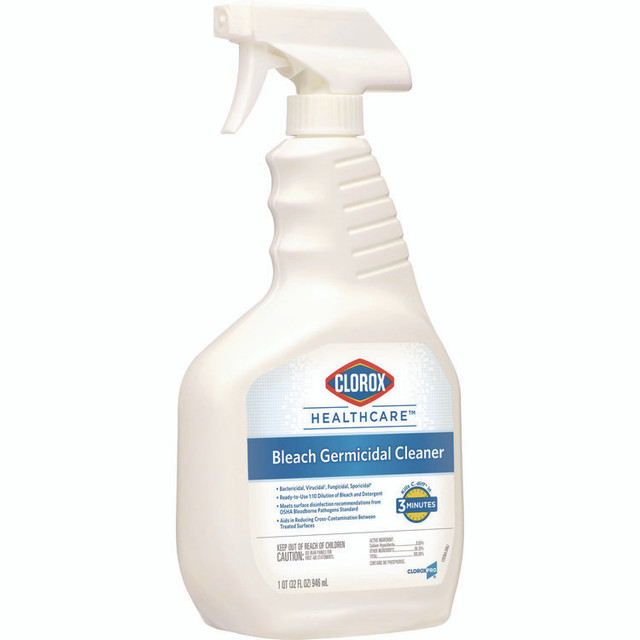 CLOROX SALES CO. Healthcare® 68970 Bleach Germicidal Cleaner, 32 oz Spray Bottle, 6/Carton