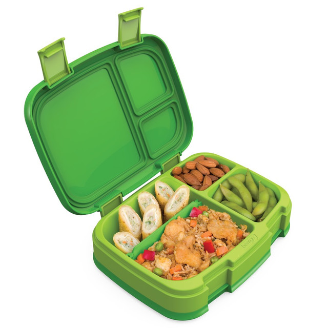 BEAR DOWN CONSULTING Bentgo BGOFR-2G  Fresh 4-Compartment Bento-Style Lunch Box, 2-7/16inH x 7inW x 9-1/4inD, Green