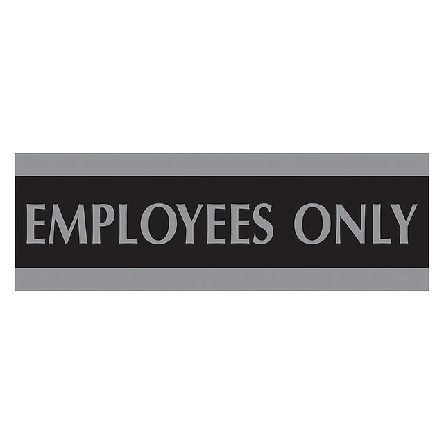 U.S. STAMP & SIGN 4760 Century Series Sign, "Employees Only", 3inH x 9inW U.S. STAMP & SIGN 4760 Century Series Sign, "Employees Only", 3inH x 9inW