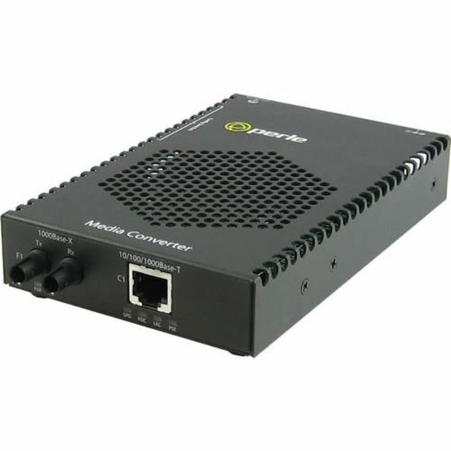 PERLE SYSTEMS Perle 05080074  S-1110P-S2ST40 Media Converter - 1x PoE (RJ-45) Ports - 1 x ST Ports - 1000Base-EX, 10/100/1000Base-T - 24.85 Mile - Rail-mountable, Rack-mountable, Wall Mountable