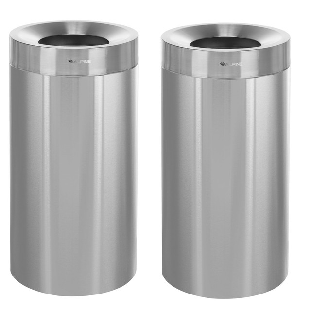 ADIR CORP. Alpine ALP475-27-2PK  Industries Trash Cans, 27 Gallons, Pack Of 2 Cans
