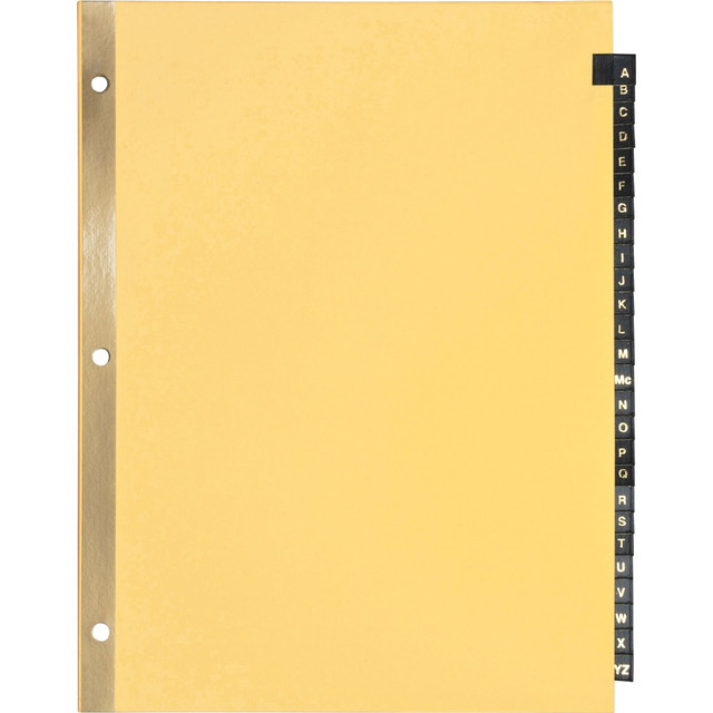 AVERY PRODUCTS CORPORATION 01181 Sparco A-Z Leather Tab Index Dividers, 8-1/2in x 11in, Buff