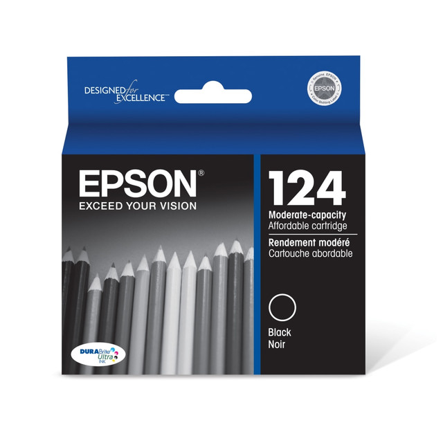 EPSON AMERICA INC. Epson T124120-S  124 DuraBrite Ultra Black Ink Cartridge, T124120