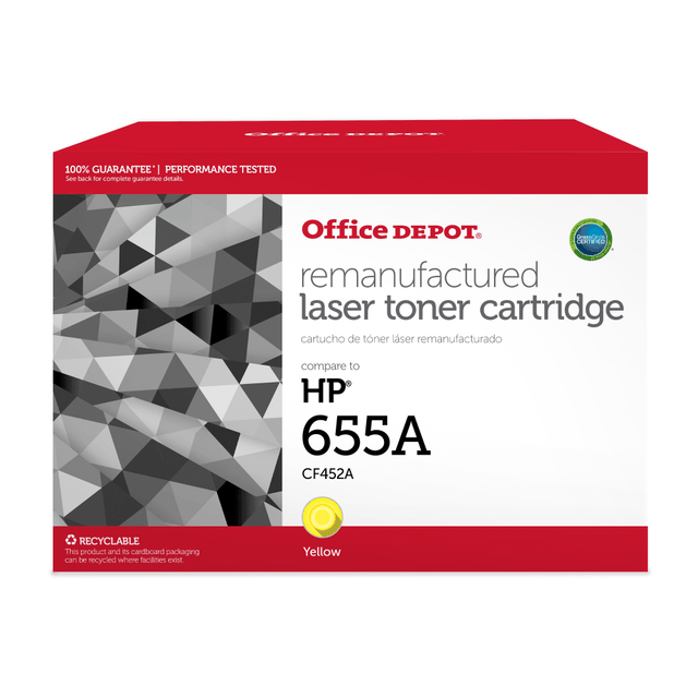 OFFICE DEPOT 201097P  Remanufactured Yellow Toner Cartridge Replacement For HP CF452A, OD655AY