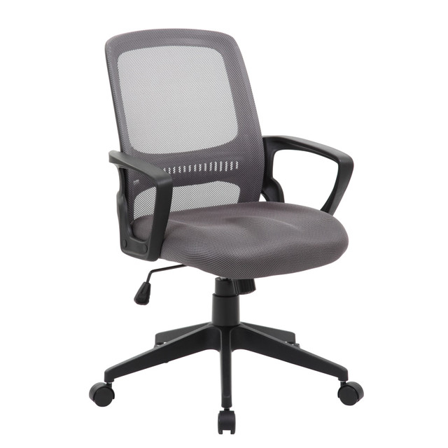 NORSTAR OFFICE PRODUCTS INC. Boss Office Products B6456-GY  Mesh Task Chair, Gray/Black