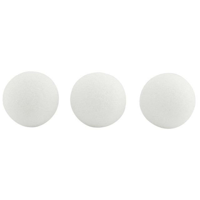 Hygloss HYG51103-2  Craft Foam Balls, 3 Inch, White, 12 Balls Per Pack, Set Of 2 Packs