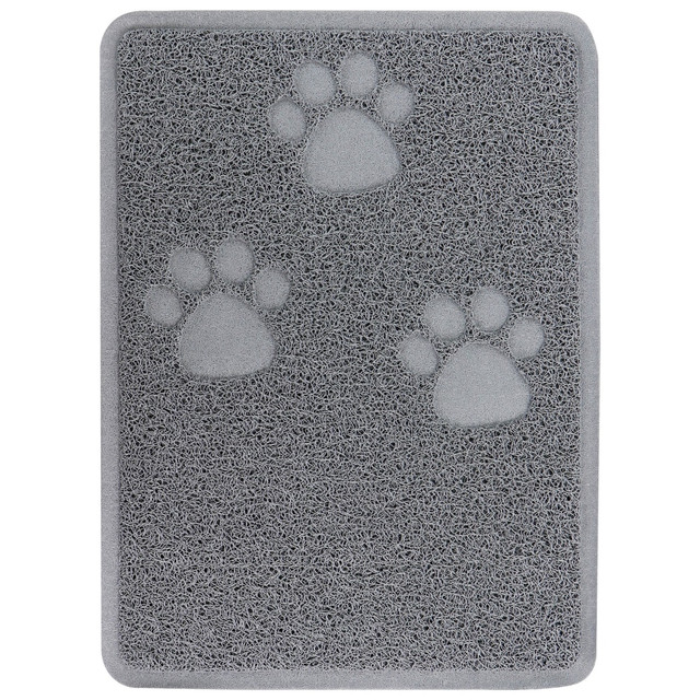 GIBSON OVERSEAS INC. 995117870M Gibson Everyday Pet Elements Paw Prints Place Mat, 18-1/2in x 13-13/16in, Gray