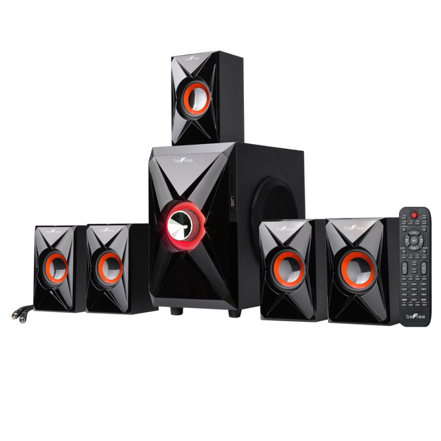 MEGAGOODS, INC. BeFree Sound 99592795M  5.1 Channel Bluetooth Surround Speaker System, Orange/Black