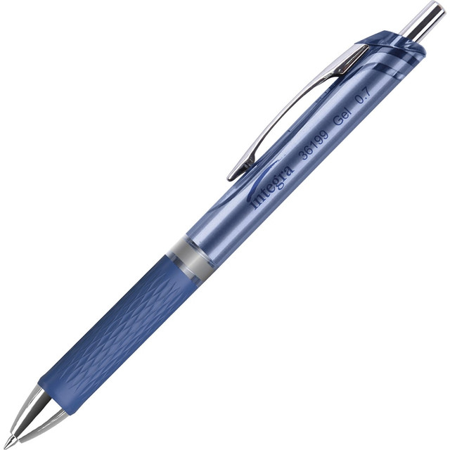 SP RICHARDS 36200 Integra Retractable Gel Ink Pens, Medium Point, 0.7 mm, Blue Barrel, Blue Ink, Pack Of 12 Pens SP RICHARDS 36200 Integra Retractable Gel Ink Pens, Medium Point, 0.7 mm, Blue Barrel, Blue Ink, Pack Of 12 Pens