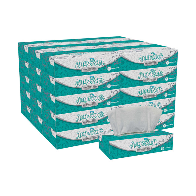 GEORGIA-PACIFIC CORPORATION 48580 Angel Soft Professional Series by GP PRO 2-Ply Facial Tissue, 100 Sheets Per Box, Case Of 30 Boxes
