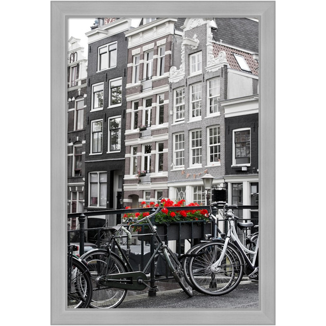 UNIEK INC. A42707345693 Amanti Art Narrow Picture Frame, 33in x 23in, Matted For 20in x 30in, Vista Brushed Nickel UNIEK INC. A42707345693 Amanti Art Narrow Picture Frame, 33in x 23in, Matted For 20in x 30in, Vista Brushed Nickel