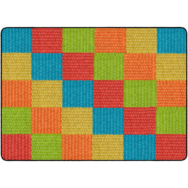 Add a taste of home to your classroom by giving your students a comfy place to sit while listening to a fun story or participating in a classroom activity. This nylon rug features photoreal images that can be used for marking where students sit or for a fun, active lesson.  Fun and colorful way to organize where students sit during a morning meeting or story circle while brightening up your classroom.  Constructed of nylon, this rug feels like a woven rug while being durable, soft and economical.  Rectangular design can be used for a variety of classroom activities.  This product is heavy and/or oversized and may need more than one person to handle.