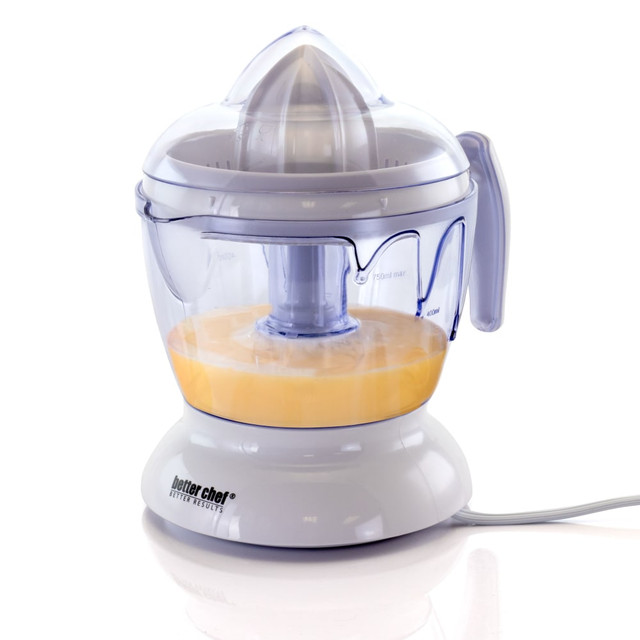 CRYSTAL PROMOTIONS Better Chef 995113501M  Electrical Citrus Juicer, 25 Oz, White