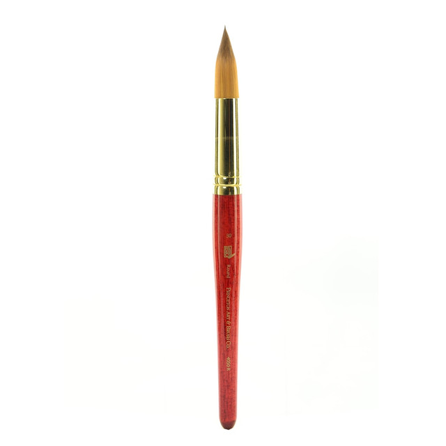 PRINCETON ARTIST BRUSH CO. 4050R-30 Princeton Series 4050 Heritage Synthetic Sable Watercolor Short-Handle Paint Brush, Size 30, Round Bristle, Sable Hair, Red