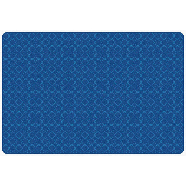 CARPETS FOR KIDS ETC. INC. Carpets For Kids 5256  KIDSoft Comforting Circles Tonal Solid Rug, 6ft x 9ft, Primary Blue