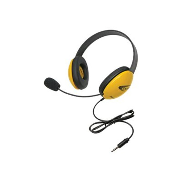 CALIFONE INTERNATIONAL, INC. Califone 2800YL-AV  Listening First Stereo Headset 2800YL-AV - Headset - full size - wired - yellow