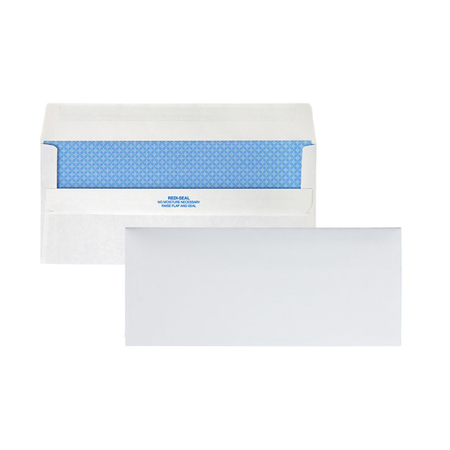 QUALITY PARK PRODUCTS 11218 Quality Park Redi-Seal Business Security Envelopes, #10, 4 1/8in x 9 1/2in, White, Box Of 500