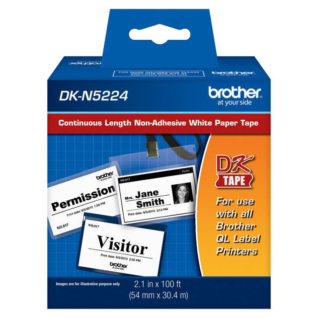 BROTHER INTL CORP Brother DKN5224  DK-N5224 Black-On-White Tape, 2.13in x 100ft