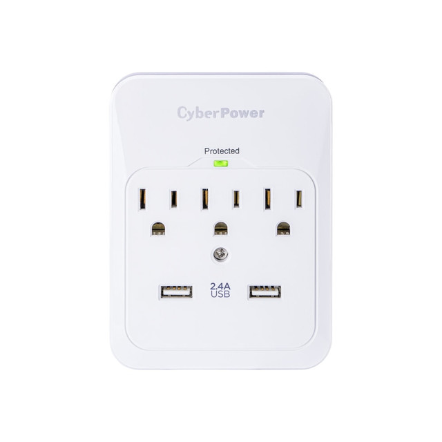 CYBERPOWERPC CSP300WUR1 CyberPower Professional Series CSP300WUR1 - Surge protector - AC 125 V - output connectors: 3 CYBERPOWERPC CSP300WUR1 CyberPower Professional Series CSP300WUR1 - Surge protector - AC 125 V - output connectors: 3