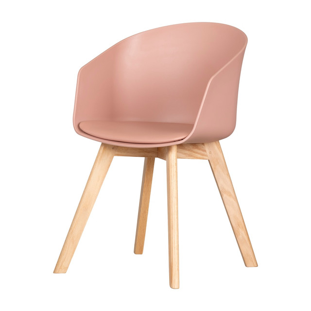 SOUTH SHORE IND LTD 100402 South Shore Flam Chair With Wooden Legs, Pink/Natural