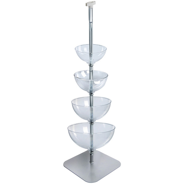 AZAR INTERNATIONAL INC 750040 Azar Displays 4-Tier Cascading Bowl Display, 60inH x 17inW x 17inD, Clear AZAR INTERNATIONAL INC 750040 Azar Displays 4-Tier Cascading Bowl Display, 60inH x 17inW x 17inD, Clear