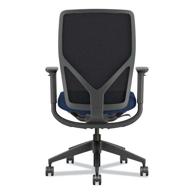 HON COMPANY FXTSAMAX13NL Flexion Mesh Back Chair, Supports Up to 300 lb, 14.81" to 19.7" Seat Height, Navy Seat, Black Back, Black Base