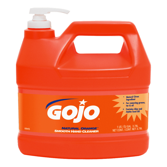 GOJO INDUSTRIES INC 094504 GOJO Natural Orange Professional Formula Liquid Hand Soap Cleaner, Citrus Scent, 128 Oz Bottle