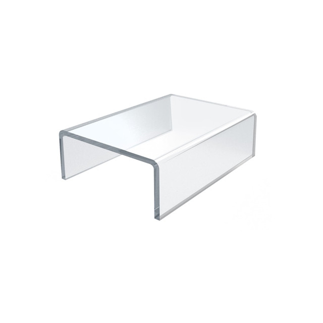 AZAR DISPLAYS 515332 Acrylic Riser Displays, 2inH x 5-1/2inW x 4inD, Clear, Pack Of 4 AZAR DISPLAYS 515332 Acrylic Riser Displays, 2inH x 5-1/2inW x 4inD, Clear, Pack Of 4