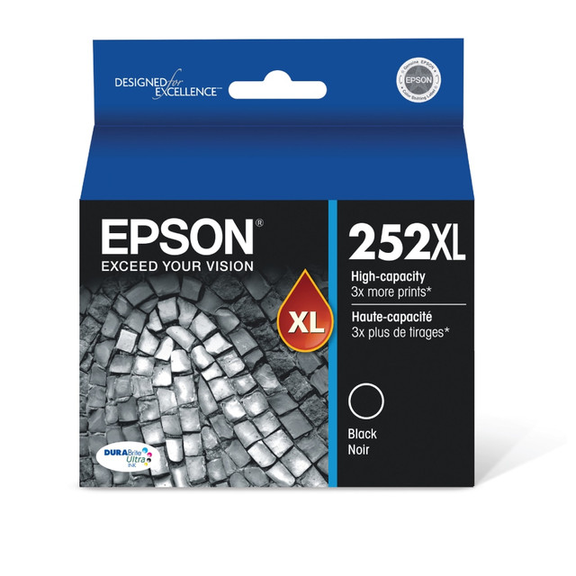 EPSON AMERICA INC. T252XL120-S Epson 252XL DuraBrite Black High Yield Ink Cartridge, T252XL120-S