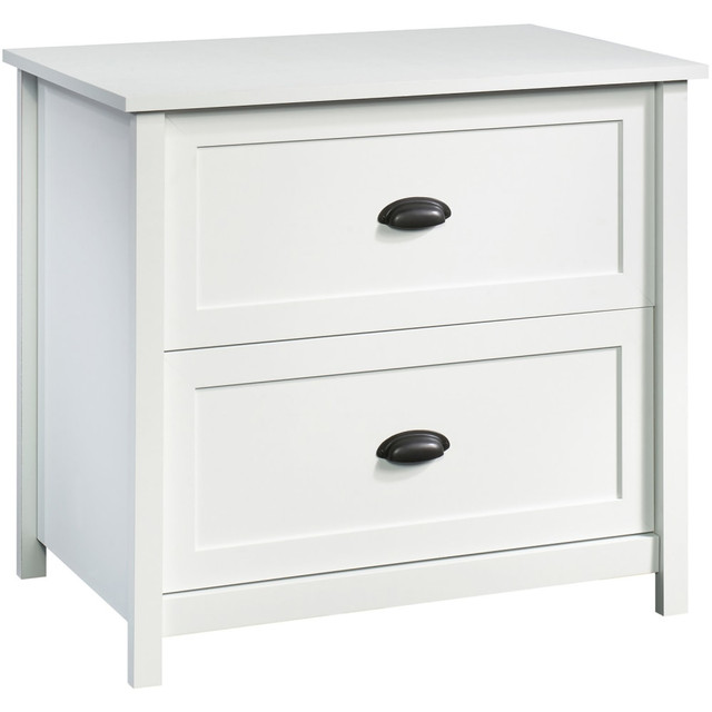 SAUDER WOODWORKING CO. 427565 Sauder County Line 33-7/16inW x 22inD Lateral 2-Drawer File Cabinet, Soft White