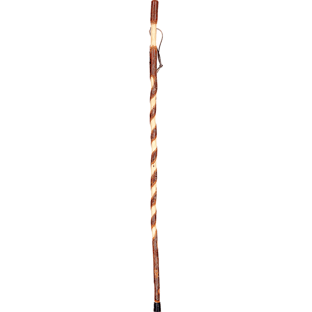 BRAZOS WALKING STICKS 602-3000-1281  Twisted Hickory Handcrafted Walking Stick, 55in