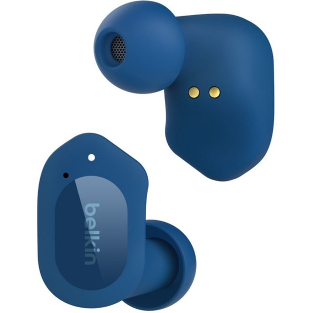 BELKIN, INC. Belkin AUC005BTBL  SOUNDFORM Play True Wireless Earbuds - Stereo - USB Type C - True Wireless - Bluetooth - Earbud - Binaural - In-ear - Noise Canceling - Blue