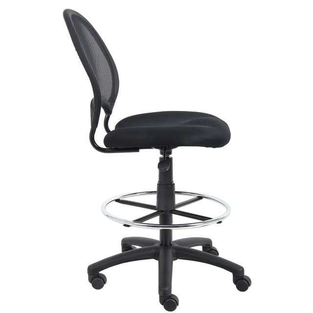NORSTAR OFFICE PRODUCTS INC. B16215 Boss Office Products Mesh Drafting Stool, Black NORSTAR OFFICE PRODUCTS INC. B16215 Boss Office Products Mesh Drafting Stool, Black