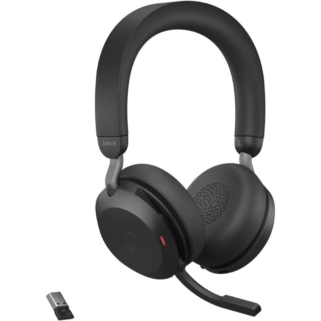 GN AUDIO USA INC. Jabra 27599-989-999  Evolve2 75 Wireless On-ear Stereo Headset - USB-A - Unified Communication - Black