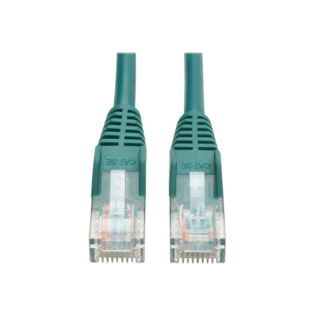 TRIPP LITE N001-010-GN Eaton Tripp Lite Series Cat5e 350 MHz Snagless Molded (UTP) Ethernet Cable (RJ45 M/M), PoE - Green, 10 ft. (3.05 m) - Patch cable - RJ-45 (M) to RJ-45 (M) - 10 ft - UTP - CAT 5e - molded, snagless, stranded - green