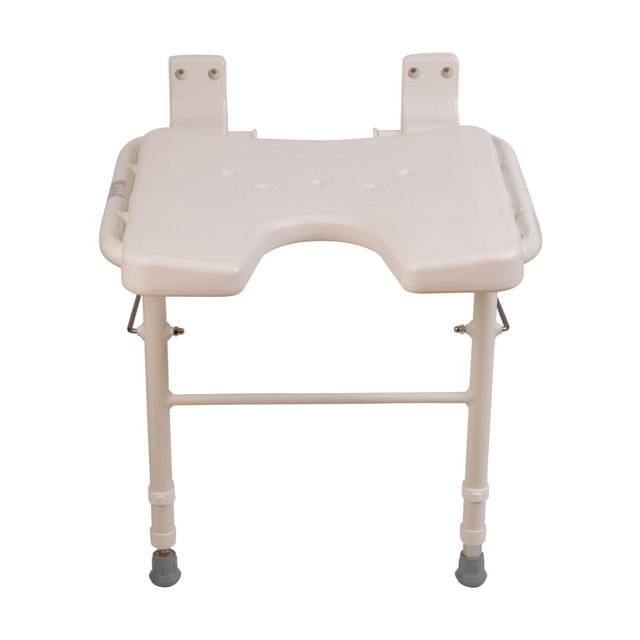 MABIS HEALTHCARE, INC. 522-3700-1900 HealthSmart Wall-Mount Fold-Away Shower Seat, 24inH x 16 1/4inW x 16 1/4inD, White