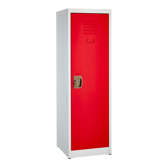 ADIR CORP. ADI629-01-RED Alpine Kids' 1-Tier Steel Locker, 48inH x 15inW x 15inD, Red