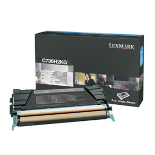 LEXMARK INTERNATIONAL, INC. Lexmark C736H2KG  Black High Yield Toner Cartridge - Laser - 12000 Page - Black