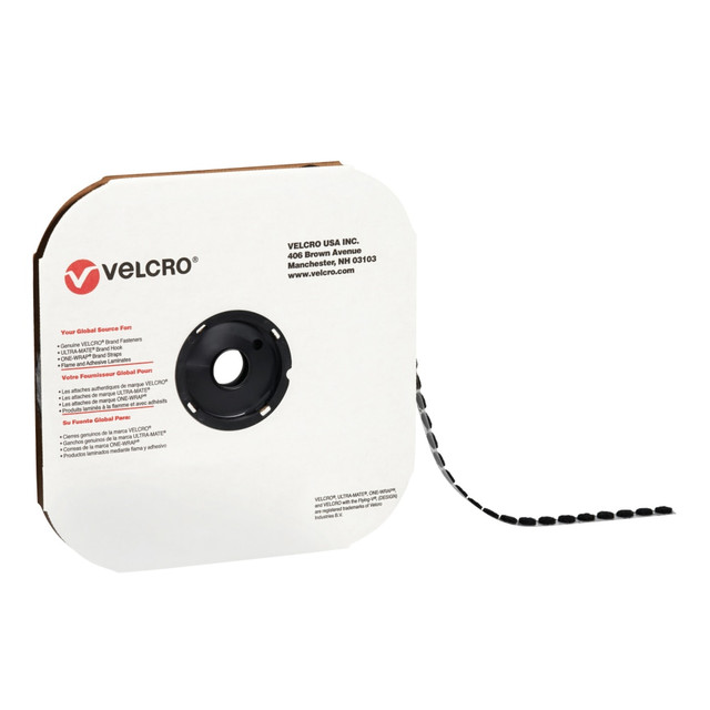 B O X MANAGEMENT, INC. VEL145 VELCRO Brand Tape Dots, Hook, 1-3/8in, Black, Case Of 600 Dots B O X MANAGEMENT, INC. VEL145 VELCRO Brand Tape Dots, Hook, 1-3/8in, Black, Case Of 600 Dots