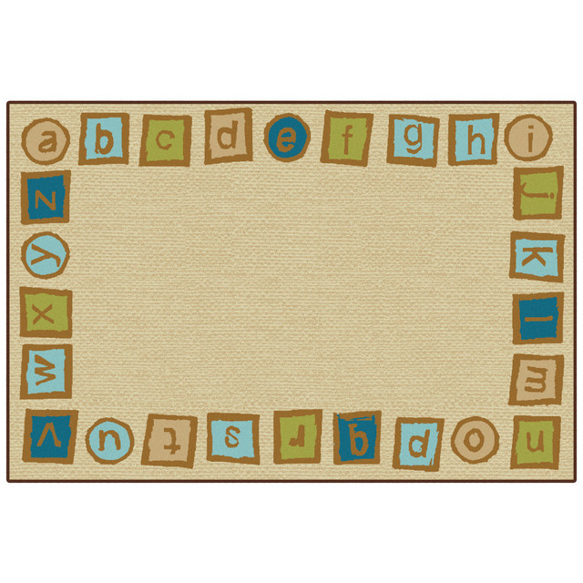 CARPETS FOR KIDS ETC. INC. Carpets For Kids 37.47  KID$Value Rugs Alphabet Blocks Border Activity Rug, 3ft x 4ft6in, Tan