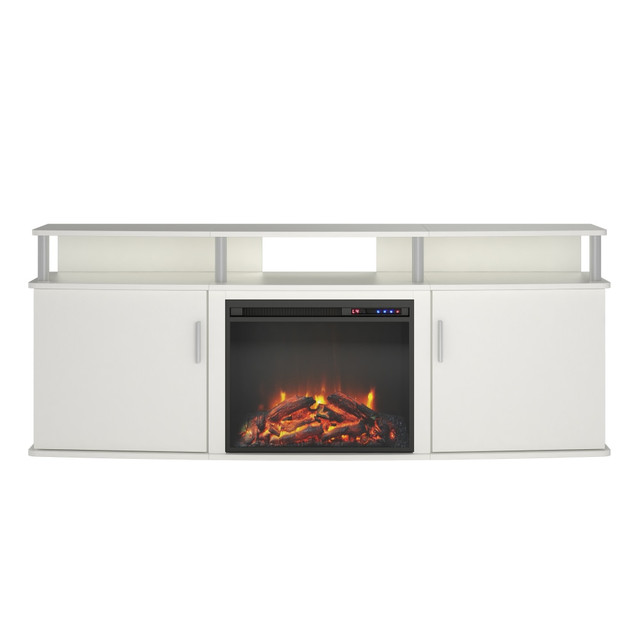 AMERIWOOD INDUSTRIES, INC. 1766893COM Ameriwood Home Carson Electric Fireplace TV Console For 70in TVs, White