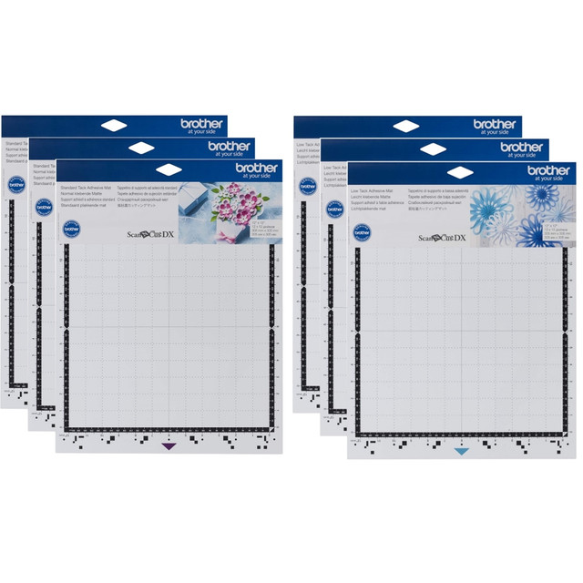 CLEAN CONTROL CORPORATION CADXMATS-OD Brother ScanNCut DX Standard/Low-Tack Adhesive Mats, 12in x 12in, Set Of 6 Mats CLEAN CONTROL CORPORATION CADXMATS-OD Brother ScanNCut DX Standard/Low-Tack Adhesive Mats, 12in x 12in, Set Of 6 Mats