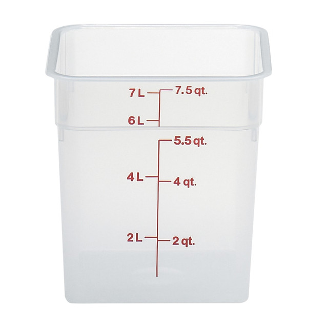 CAMBRO MFG. CO. CAM8SFSPP190 Cambro Translucent CamSquare Food Storage Containers, 8 Qt, Pack Of 6 Containers