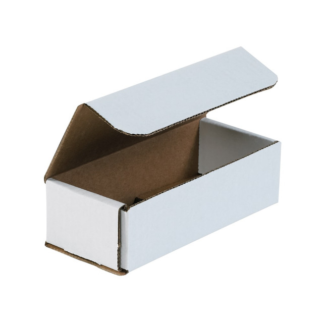 B O X MANAGEMENT, INC. M732 Partners Brand White Corrugated Mailers, 7in x 3in x 2in, Pack Of 50