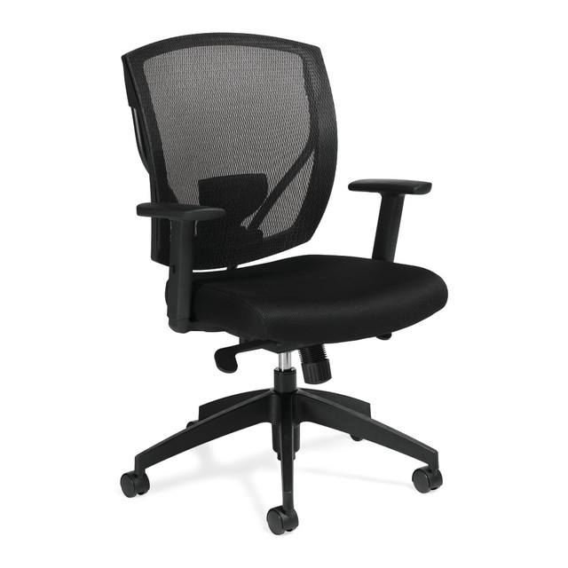 GLOBAL INDUSTRIES INC Offices To Go OTG2801-MS20  Mid-Back Chair, Mesh Back, 39 1/2inH x 27inW x 26inD, Black