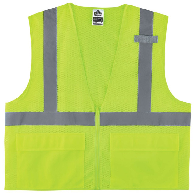 ERGODYNE CORPORATION Ergodyne 21129  GloWear Safety Vest, Standard, Type-R Class 2, 4X/5X, Lime, 8220Z
