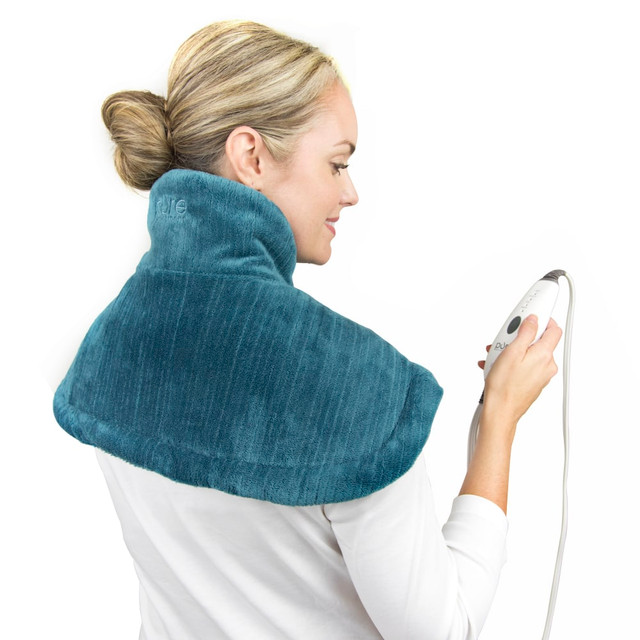 BEAR DOWN CONSULTING PEHNECK-B Pure Enrichment PureRelief Neck & Shoulder Heating Pad, 14in x 22in, Turquoise Blue BEAR DOWN CONSULTING PEHNECK-B Pure Enrichment PureRelief Neck & Shoulder Heating Pad, 14in x 22in, Turquoise Blue