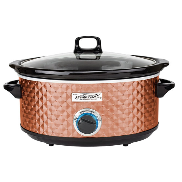 MEGAGOODS, INC. 995109855M Brentwood Select 7-Quart Slow Cooker, Copper