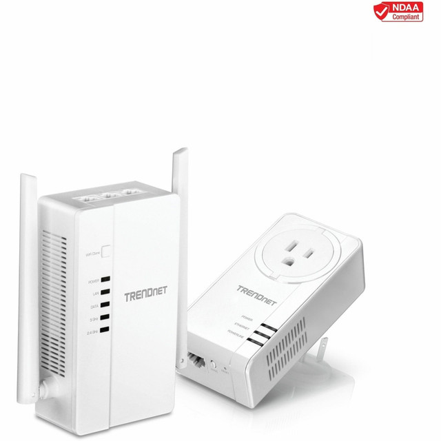 TRENDNET INC. TPL-430APK TRENDnet Wi-Fi Everywhere Powerline 1200 AV2 Dual-Band AC1200 Wireless Access Point Kit, Includes 1 x TPL-430AP And 1 x TPL-423E, 3 x Gigabit Ports, Easy Installation, White, TPL-430APK - AC1200 WiFi Everywhere Powerline AP P TRENDNET INC. TPL-430APK TRENDnet Wi-Fi Everywhere Powerline 1200 AV2 Dual-Band AC1200 Wireless Access Point Kit, Includes 1 x TPL-430AP And 1 x TPL-423E, 3 x Gigabit Ports, Easy Installation, White, TPL-430APK - AC1200 WiFi Everywhere Powerline AP P