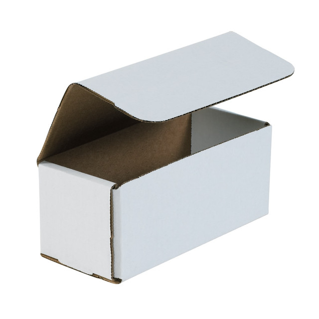 B O X MANAGEMENT, INC. M733 Partners Brand White Corrugated Mailers, 7in x 3in x 3in, Pack Of 50 B O X MANAGEMENT, INC. M733 Partners Brand White Corrugated Mailers, 7in x 3in x 3in, Pack Of 50